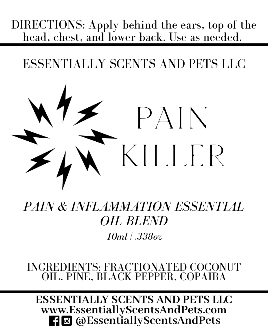 Pain Killer Animal Aromatherapy Essential Oil Blend 10mL Roller