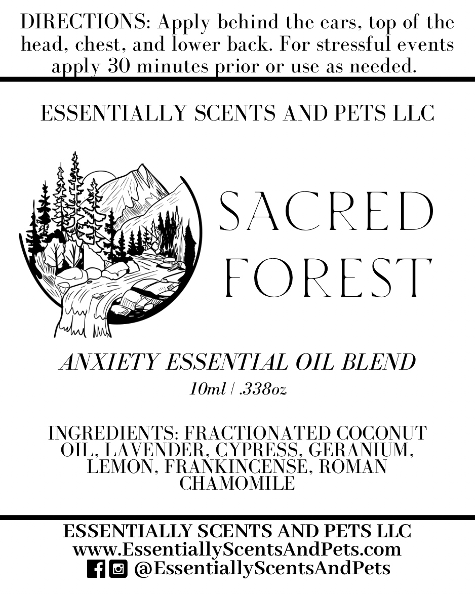 Sacred Forest Anxiety Animal Aromatherapy Essential Oil Blend 10mL Roller