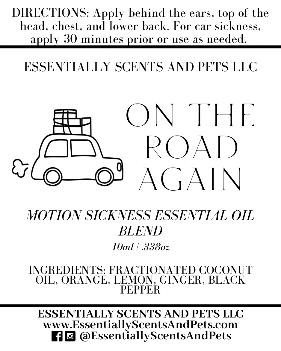 On The Road Again Motion Sickness Essential Oil Blend 10mL Roller