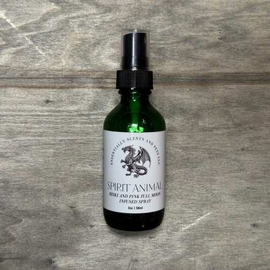 Spirit Animal (Spirit Animal Meditation) Reiki & Pink Full Moon Infused Essential Oil Spiritual & Meditation Journey Blend Spray
