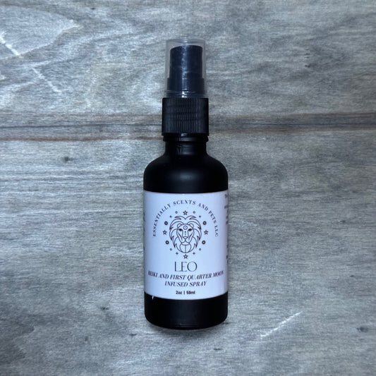 Leo (Strength & Courage) Reiki & First Quarter Moon Infused Essential Oil Spiritual & Meditation Journey Blend Spray