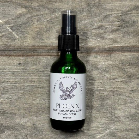 Phoenix (Rebirth & Transformation) Reiki & Solar Eclipse Infused Essential Oil Spiritual & Meditation Journey Blend Spray