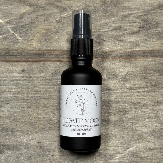 Flower Moon (Abundance) Reiki & Flower Full Moon Infused Essential Oil Spiritual & Meditation Journey Blend Spray